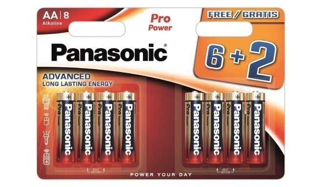 Panasonic Pro Power battery LR6PPG/8BW (6+2)