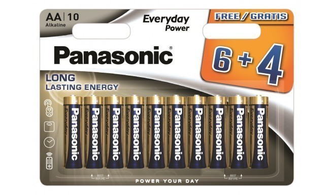 Panasonic Everyday Power patarei LR6EPS/10BW (6+4)