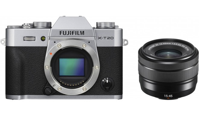 Fujifilm X-T20 + 15-45 мм Kit, серебряный