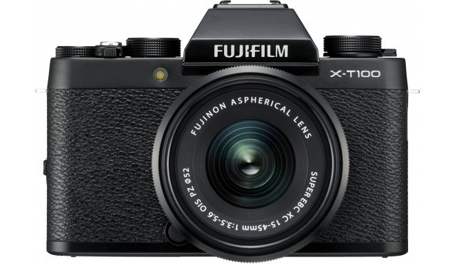Fujifilm X-T100 + 15-45mm Kit, melns