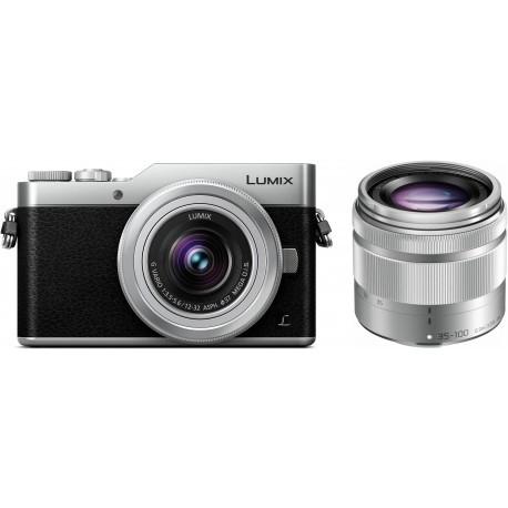 Panasonic Lumix DC-GX800 + 12-32 мм + 35-100 мм Kit, серебряный