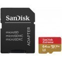 Sandisk memory card microSDXC 64GB Extreme V30 + adapter