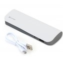 Platinet power bank Leather 7200mAh, white (43415)