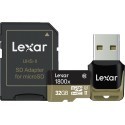 Lexar mälukaart microSDHC 32GB Professional 1800x + USB 3.0 lugeja + adapter