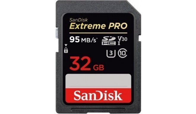 SanDisk memory card SDHC 32GB Extreme Pro 95MB/s V30