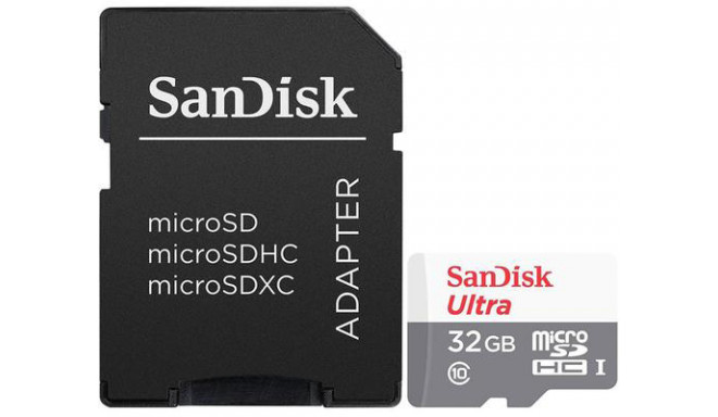 SanDisk mälukaart microSDHC 32GB Ultra 80MB/s