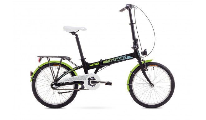Adults city bicycle foldable 11 M WIGRY 3 black-turqoise