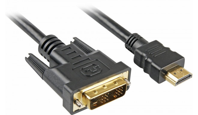 Sharkoon Adapter HDMI -> DVI-D (18+1) black 2m