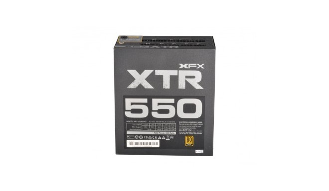 XFX toiteplokk Black Edition XTR 550W Full Modular 80+ Gold 2xPEG 135mm Single Rail