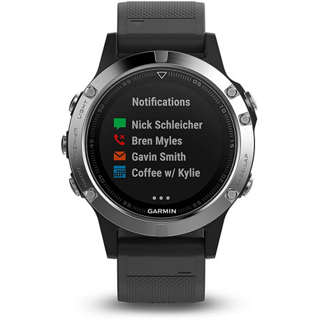 Garmin Fenix 5 GPS, must/hõbedane