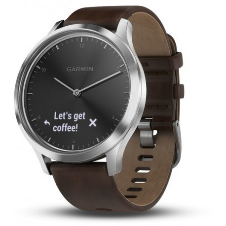 Garmin Vivomove HR Premium L, hõbedane/nahk