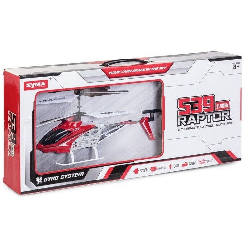 Syma S39 1 Raptor 2.4GHz 3CH gyroscope range up to 30m White RC helicopters Photopoint