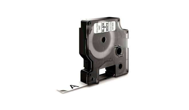 Dymo etiketirpinteri lint D1 12mm, must