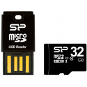 Silicon Power memory card reader Key USB + microSDHC 32GB memory card