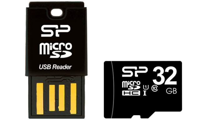 Silicon Power memory card reader Key USB + microSDHC 32GB memory card