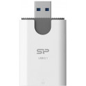 Silicon Power memory card reader Combo 2in1 USB 3.1, white