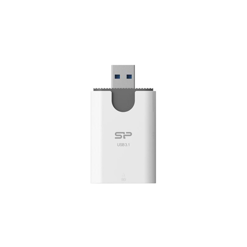 Silicon Power mälukaardilugeja Combo 2in1 USB 3.1, valge