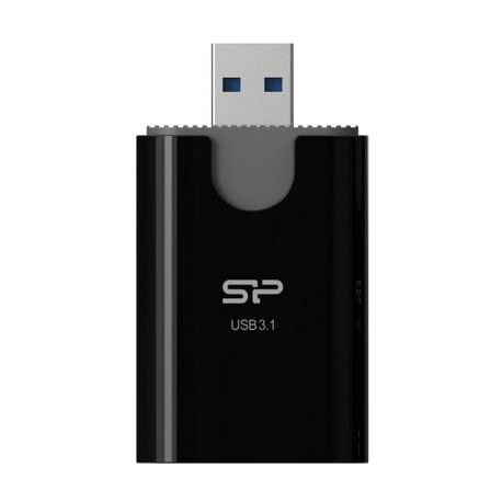 Silicon Power mälukaardilugeja Combo 2in1 USB 3.1, must