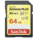 SanDisk mälukaart SDXC 64GB Extreme Plus 90MB/s V30 (SDSDXWF-064G-GNCIN)