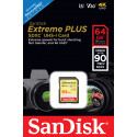 SanDisk memory card SDXC 64GB Extreme Plus 90MB/s V30
