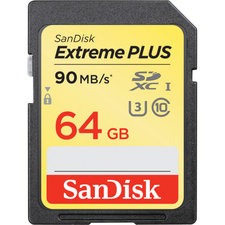 SanDisk atmiņas karte SDXC 64GB Extreme Plus 90MB/s V30
