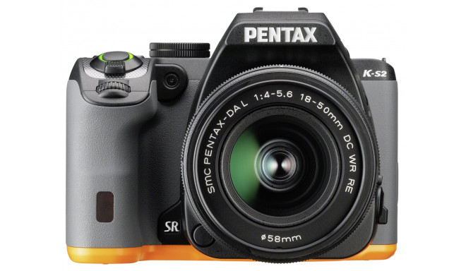Pentax K-S2 Kit black/orange + 18-50 WR