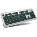 A4Tech keyboard Slim Sun US, silver/black