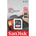 SanDisk mälukaart SDHC 16GB Ultra 48MB/s Class 10 UHS-I
