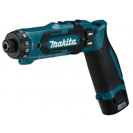 Makita DF012DSE cordless pen screwdriver/pivot screwdriver + case + 2 Batteries 1.5Ah