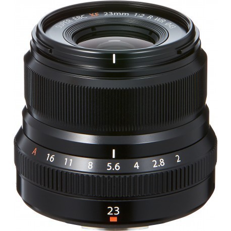 Fujifilm Fujinon XF 23mm f/2.0 R WR lens, black