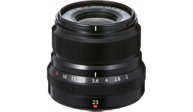 Fujifilm Fujinon XF 23mm f/2.0 R WR lens, black