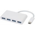 Vivanco USB hub USB-C 4-port, valge (34292)