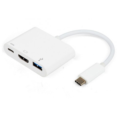 Vivanco adapter USB-C - HDMI 3in1, valge (34293)