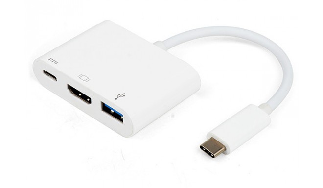 Vivanco adapter USB-C - HDMI 3in1, white (34293)