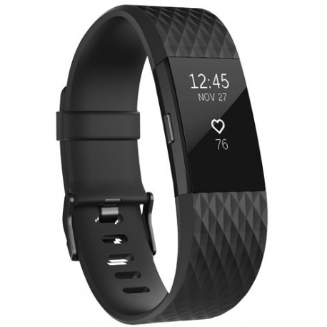 Fitbit трекер активности Charge 2 L, черный/черный металик