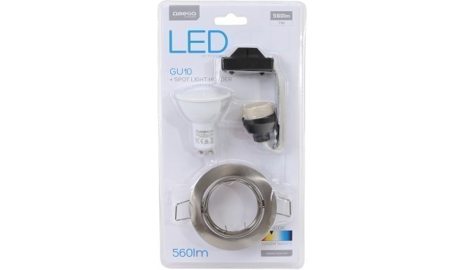 Omega LED spuldze GU10 7W 2800K Kit