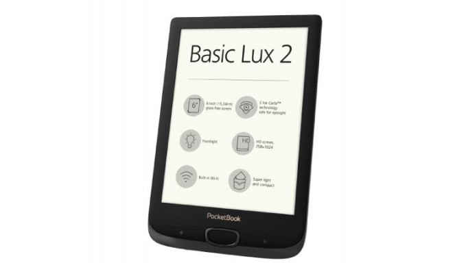 E-Reader|POCKETBOOK|Basic Lux 2|6"|1024x758|1xMicro-USB|Micro SD|Wireless LAN|Black|PB616W-H-WW