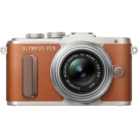Olympus PEN Lite E-PL8 + 14-42 EZ Kit, brown/silver