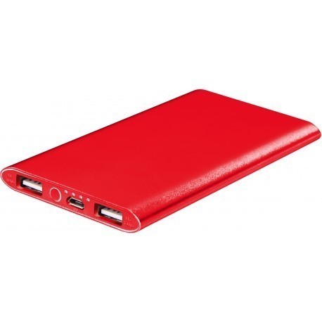 Platinet power bank 5000mAh Li-Po 2xUSB, красный (43175)