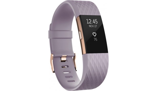 Fitbit aktivitātes trekeris Charge 2 L, lavandas/rozā zelta