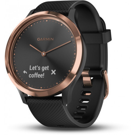 Garmin Vivomove HR Sport S/M, must/roosa kuld