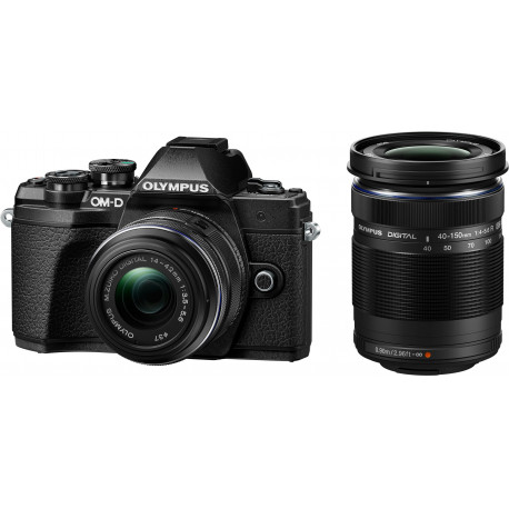 Olympus OM-D E-M10 Mark III + 14-42mm II + 40-150mm Kit, black
