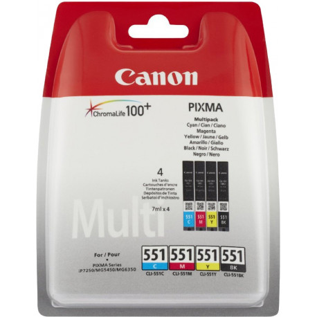 Canon ink чернила CLI-551 Multipack, цветной/черный