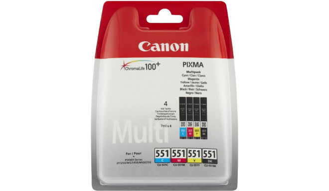 Canon ink чернила CLI-551 Multipack, цветной/черный