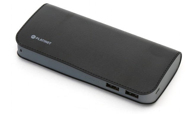 Platinet power bank Leather 15000mAh, black (43674)