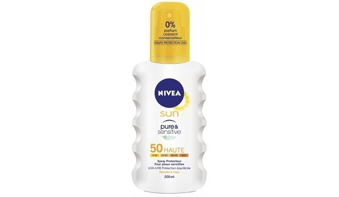 Nivea Sun sprejs iedegumam Pure & Sensitive SPF 50 200ml