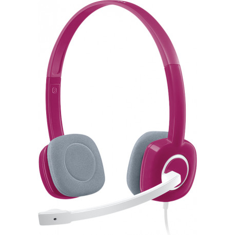 Logitech наушники + микрофон H150, розовые