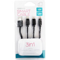 Omega cable 3in1 microUSB/USB-C/Lightning 1,5A 1,2m, black (44270)
