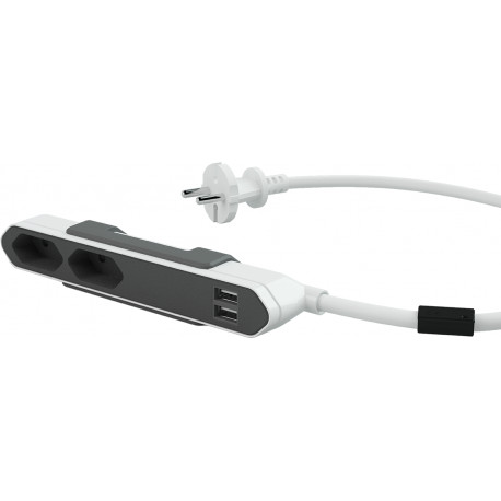 Allocacoc pagarinātājs PowerBar USB 2+2