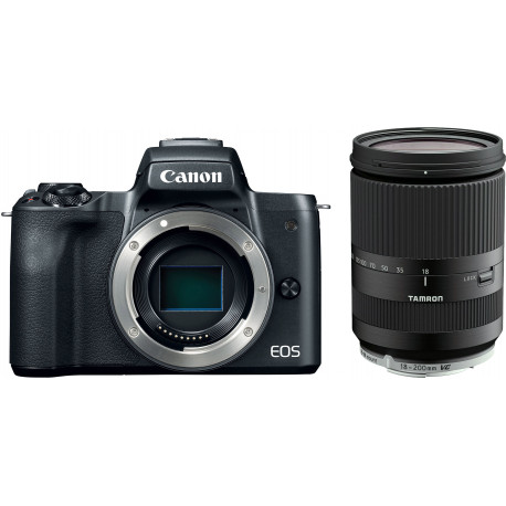 Canon EOS M50 + Tamron 18-200mm VC, black